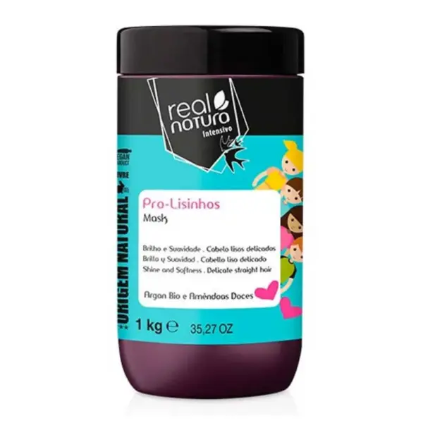 Real Natura Pro Lisinhos Mascarilla Niños Cabello Liso 1000ml